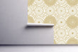 Load image into Gallery viewer, Gold floral peel and stick wallpaper