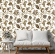 Load image into Gallery viewer, Gold and blue Victorian baroque peel and stick wallpaper