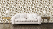 Load image into Gallery viewer, Gold and blue Victorian baroque peel and stick wallpaper