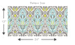 Load image into Gallery viewer, Blue and yellow antique vintage damask peel and stick wallpaper