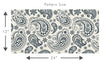 Load image into Gallery viewer, Blue and white boho paisley peel and stick wallpaper.