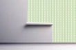 Load image into Gallery viewer, Vintage retro green geometric peel and stick wallpaper.