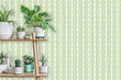 Load image into Gallery viewer, Vintage retro green geometric peel and stick wallpaper.