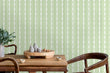 Load image into Gallery viewer, Vintage retro green geometric peel and stick wallpaper.