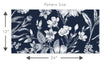 Load image into Gallery viewer, Blue Victorian floral peel and stick wallpaper