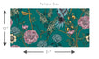 Load image into Gallery viewer, Victorian Chinoiseries floral peel and stick wallpaper pattern size