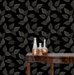 Load image into Gallery viewer, Botanical leaves dark wallpaper