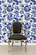 Load image into Gallery viewer, Blue Chinoiseries peel and stick wallpaper