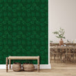 Load image into Gallery viewer, Green botanical Victorian wallpaper