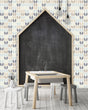 Load image into Gallery viewer, Grey Scandinavian geometric peel and stick wallpaper