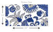 Load image into Gallery viewer, Blue Chinoiseries peel and stick wallpaper