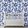 Load image into Gallery viewer, Blue Chinoiseries peel and stick wallpaper