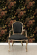 Load image into Gallery viewer, Antique Victorian dark floral rose botanical peel and stick wallpaper