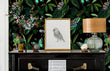 Load image into Gallery viewer, Victorian butterfly botanical dark peel and stick wallpaper