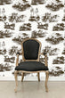 Load image into Gallery viewer, Victorian antique English hunt scene toile peel and stick wallpaper