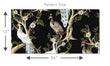 Load image into Gallery viewer, Chinoiserie antique botanical peacock dark peel and stick wallpaper
