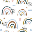 Load image into Gallery viewer, Girl room Scandinavian rainbow peel and stick wallpaper