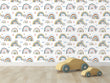 Load image into Gallery viewer, Girl room Scandinavian rainbow peel and stick wallpaper