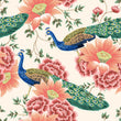 Load image into Gallery viewer, Victorian Asian Chinoiserie Peacock Peel and Stick Wallpaper