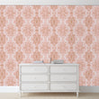 Load image into Gallery viewer, Victorian antique pink damask peel and stick wallpaper