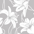 Load image into Gallery viewer, Grey Lily Flower Peel and Stick Wallpaper