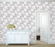 Load image into Gallery viewer, Grey Lily Flower Peel and Stick Wallpaper