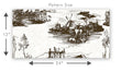 Load image into Gallery viewer, Victorian antique English hunt scene toile peel and stick wallpaper