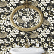 Load image into Gallery viewer, Dark floral Chinoiserie Peel and Stick Wallpaper
