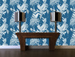 Load image into Gallery viewer, Blue Chinoiserie Victorian bird peel and stick wallpaper