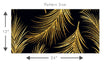 Load image into Gallery viewer, Gold and black Art Deco feather peel and stick wallpaper