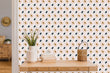 Load image into Gallery viewer, Geometric Wallpaper, Kid's Room Wallpaper, Peel and Stick Wallpaper, Girl Room Wallpaper, Kid's Nursery Wallpaper, Fabric Wallpaper