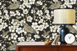 Load image into Gallery viewer, Dark floral Chinoiserie Peel and Stick Wallpaper