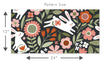 Load image into Gallery viewer, Rabbit woodland botanical girl's room fabric blend peel and stick wallpaper