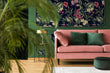 Load image into Gallery viewer, Antique Chinoiserie botanical dark floral peel and stick wallpaper