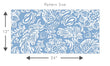 Load image into Gallery viewer, Victorian botanical blue birds floral fabric peel and stick wallpaper