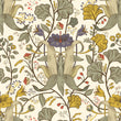 Load image into Gallery viewer, Antique Victorian botanical blue and yellow peel and stick wallpaper