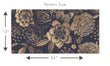 Load image into Gallery viewer, Victorian antique dark floral blue and gold peel and stick wallpaper