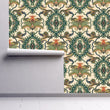 Load image into Gallery viewer, Damask Victorian Chinoiseries fabric peel and stick wallpaper
