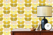 Load image into Gallery viewer, Mid-century modern retro vintage floral peel and stick wallpaper