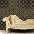 Load image into Gallery viewer, Art Deco Victorian black and gold damask peel and stick wallpaper