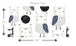 Load image into Gallery viewer, Kid's blue woodlands owl peel and stick wallpaper