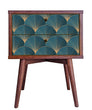 Load image into Gallery viewer, Art Deco Art Nouveau blue and gold peel and stick wallpaper