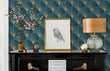 Load image into Gallery viewer, Art Deco Art Nouveau blue and gold peel and stick wallpaper