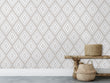 Load image into Gallery viewer, Boho tribal geometric grey peel and stick wallpaper
