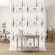 Load image into Gallery viewer, Deer and rabbit woodland animals peel and stick wallpaper
