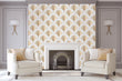 Load image into Gallery viewer, Gold Art Deco fabric peel and stick wallpaper