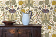 Load image into Gallery viewer, Antique Victorian botanical blue and yellow peel and stick wallpaper