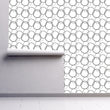 Load image into Gallery viewer, Grey geometric polka-dot peel and stick wallpaper