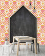 Load image into Gallery viewer, Vintage antique pink floral distressed peel and stick wallpaper