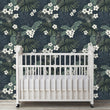 Load image into Gallery viewer, Vintage Mid-century Modern floral palm tropical peel and stick wallpaper